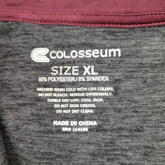 Virginia Tech Hokies Colosseum 1/4 Zip Womens XL Gray‎ Pullover Mock Neck - Picture 4 of 8